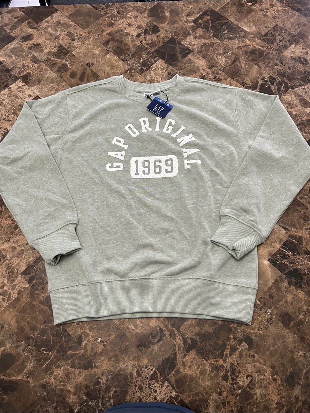 NWT 🆕 GAP Crewneck Sweatshirt with 'GAP ORIGINAL' Logo 10-12 years